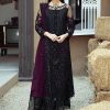 Special Black & Purple Georgette Embroidery Work Salwar Suit