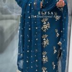 Special Blue Georgette Embroidery Sequence Salwar Suit