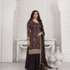 Superb Coffee Color Vichitra Digital Print Embroidery Salwar Suit