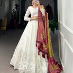 LNB 1500 White Color Georgette Lucknowi Paper Mirror Lehenga Choli Festive Party Wedding, Events etc. Delivery 4-6 Working Days @3499/- | Bollywood Lehenga, Creative Lehenga, Designer Lehenga, Embroidered Lehenga, Lehenga, Party Wear Lehenga