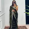 Fancy Mehndi Color Burberry Blooming Embroidery Zari Saree