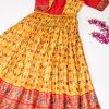 Fancy Mustard Color Dola Silk Patola Paithani Printed Gown