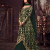 Fine Green Color Heavy Net Embroidery Sequence Salwar Suit