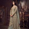 Fine Pista Color Heavy Net Embroidery Sequence Salwar Suit
