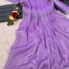 Grand Purple Color Soft Burberry Zimmy choo Silk Saree