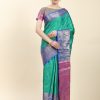 Pretty Blue Color Soft Kanjivaram Pattu Self Jacquard Saree