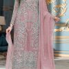 Pretty Light Purple Color Organza Embroidery Sequence Salwar Suit