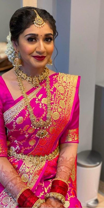 Pretty Pink Color Soft Lichi Silk Jacquard All Over Saree