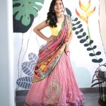 Sublime Pink Color Chinon Embroidery Thread Lehenga Choli