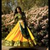 Peaceful Mustard Color Kanchipuram Zari Weaving Lehenga Choli