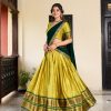 LNB 2050 Parrot Green Color Graceful Cotton Silk Weaving Paithani Concept Lehenga Choli Wedding, Festive, Events Expected Delivery 4-6 Working Days@2049/- | Creative Lehenga, Bollywood Lehenga, Designer Lehenga, Embroidered Lehenga, Lehenga, Party Wear Lehenga