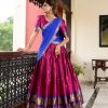 LNB 2050 Pink Graceful Pink Color Cotton Silk Weaving Paithani Concept Lehenga Choli Wedding, Festive, Events Expected Delivery 4-6 Working Days@2049/- Only | Creative Lehenga, Bollywood Lehenga, Designer Lehenga, Embroidered Lehenga, Lehenga, Party Wear Lehenga