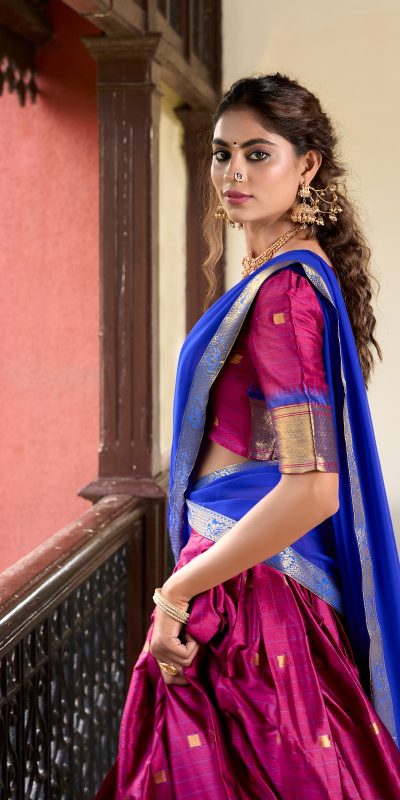 LNB 2050 Pink Graceful Pink Color Cotton Silk Weaving Paithani Concept Lehenga Choli Wedding, Festive, Events Expected Delivery 4-6 Working Days@2049/- Only | Creative Lehenga, Bollywood Lehenga, Designer Lehenga, Embroidered Lehenga, Lehenga, Party Wear Lehenga