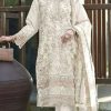 Fantastic White Color Organza With Embroidery Sequence Work Salwar Suit