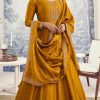 Splendorous Yellow Color Silk Georgette with Embroidery Work Anarkal Suit