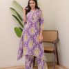 Amazing Purple Color Rayon Wood With Print Salwar Suit