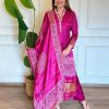 Fancy Rani Color Chinon Silk Wide Digital Print Coding Work Salwar Suit