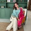 Fantastic Sky Blue Color French Crepe Embroidery Sequins Work Salwar Suit