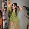 Glowing Light Green Color Chinnon Silk Embroidery Work Salwar Suit