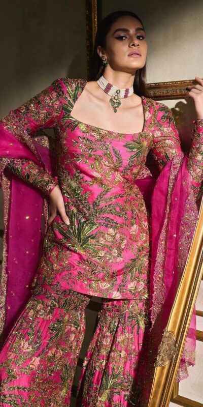 BD 1731 Pink Silk- Faux Georgette Digital Print Salwar Suit Casual, Wedding, Party, Festive, Events Etc.4-6 Working Days@ 1999/-only | Casual Suits, Jump Suits, Creative suits, Designer Suits, Palazzo Suits, Party Wear Suits, Patiala Suits, Salwar suit, Straight Suits
