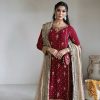 LG 1923 Red Color Faux Georgette With Sequence Handmade Moti Work Salwar Suit Casual, Wedding, Party, Festive, Events Etc.4-6 Working Days@ 2149/-only | Casual Suits, Jump Suits, Creative suits, Designer Suits, Palazzo Suits, Party Wear Suits, Patiala Suits, Salwar suit, Straight Suits