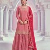 Amazing Light Pink Color Chinon Multi Coding Work Salwar Suit