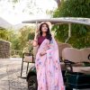Amazing Light Pink Color Weightless Marble Floral Printed Saree