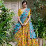 Beautiful Yellow Color Chant Crepe Kalamkari Print Lehenga Choli