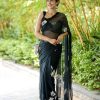 Fantastic Black Color Soft Georgette Silk All Over Saree