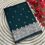 Fantastic Green Color Banarasi Silk Zari Weaving Rich Pallu Saree