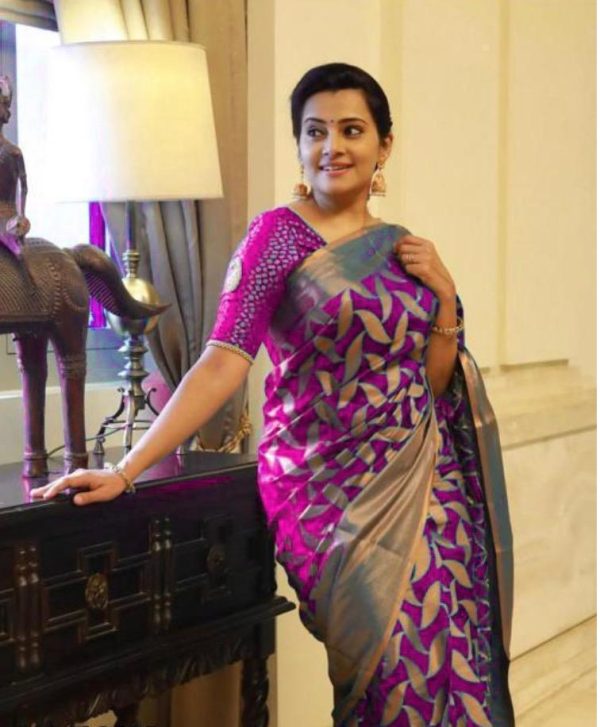 Fantastic Purple Color Soft Litchi Silk All Over Weaving Saree