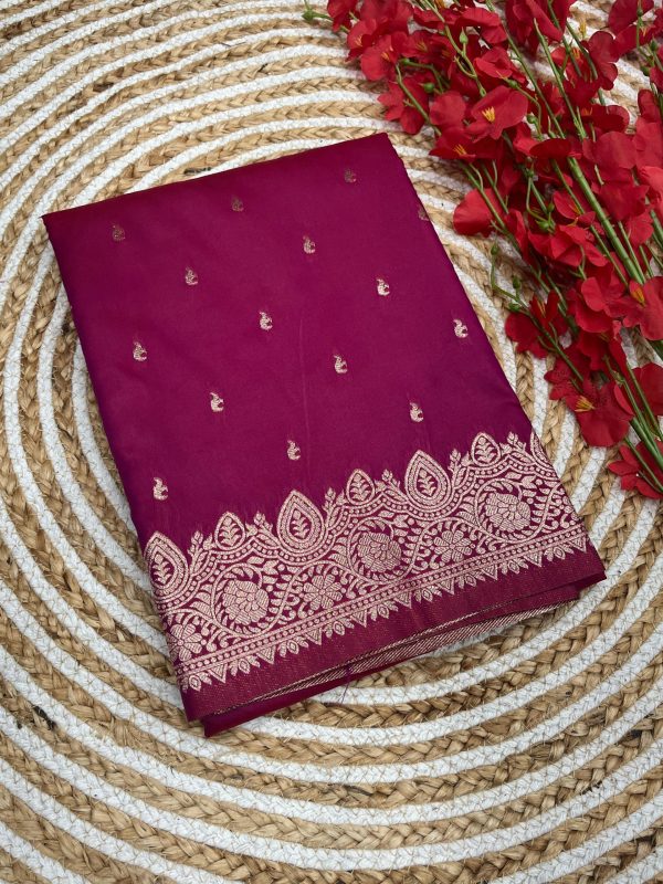 Fantastic Rani Pink Color Banarasi Silk Zari Weaving Rich Pallu Saree
