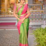 Magical Green Color Soft Litchi Silk jacquard Work On All Over Saree