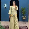Nice Light Pista Color Shimmer Embroidery Moti With Mirror Salwar Suit