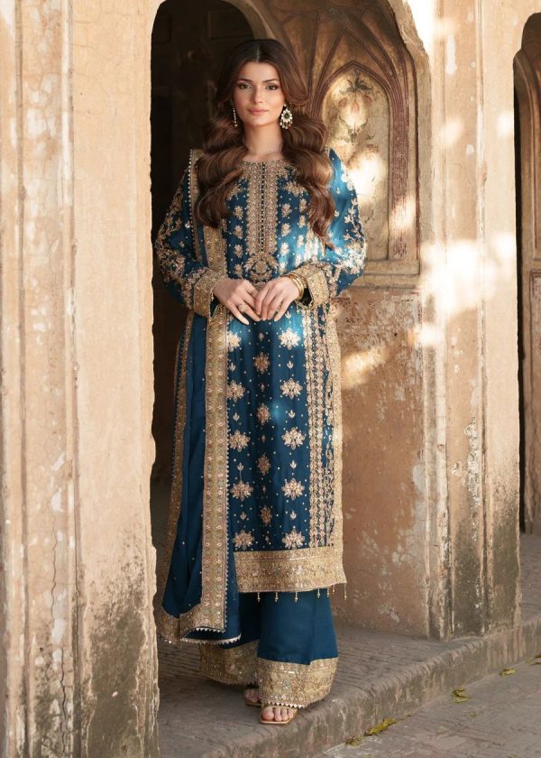 Nice Navy Blue Color Georgette Sequence Work Salwar Suit