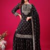 ZF 5006 Black Color Chinon Silk Sequence Work Salwar Suit Casual, Wedding, Festive, Events . Expected Delivery  4-6 Working Days @2149/- only      | Casual Suits, Jump Suits, Creative suits, Designer Suits, Palazzo Suits, Party Wear Suits, Patiala Suits, Salwar suit, Straight Suits