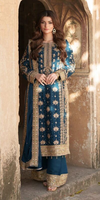 ZF 415 Navy Blue Color Georgette Sequence Work Salwar Suit Casual, Wedding, Festive, Events . Expected Delivery  4-6 Working Days @2149/- only      | Casual Suits, Jump Suits, Creative suits, Designer Suits, Palazzo Suits, Party Wear Suits, Patiala Suits, Salwar suit, Straight Suits