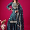 ZF 5006 Peacock Blue Color Chinon Silk Sequence Work Salwar Suit Casual, Wedding, Festive, Events . Expected Delivery  4-6 Working Days @2149/- only      | Casual Suits, Jump Suits, Creative suits, Designer Suits, Palazzo Suits, Party Wear Suits, Patiala Suits, Salwar suit, Straight Suits