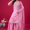 ZF 5006 Pink Color Chinon Silk Sequence Work Salwar Suit Casual, Wedding, Festive, Events . Expected Delivery  4-6 Working Days @2149/- only      | Casual Suits, Jump Suits, Creative suits, Designer Suits, Palazzo Suits, Party Wear Suits, Patiala Suits, Salwar suit, Straight Suits
