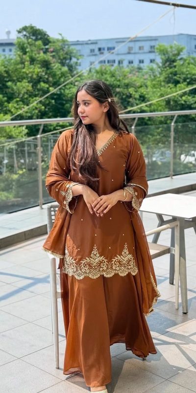 RTC 5852 Violet Color Chinon Silk Thread Sequence Work Salwar Suit Casual, Wedding, Festive, Events . Expected Delivery  4-6 Working Days @2099/- only      | Casual Suits, Jump Suits, Creative suits, Designer Suits, Palazzo Suits, Party Wear Suits, Patiala Suits, Salwar suit, Straight Suits