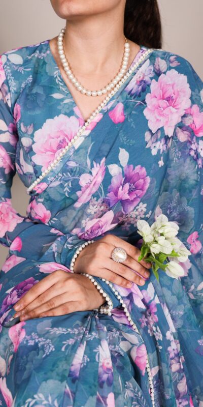 YNF 7010 Blue Color Weightless Marbal Floral Printed Pearl Lace Saree Casual, Wedding, Festive, Events . Expected Delivery  4-6 Working Days @1599/- only                                                                                | Embroidered Sarees, Bollywood Sarees, Creative Sarees, Designer Sarees, Ethnic Saree, Modern Digital sarees, Party Wear Sarees, Sarees