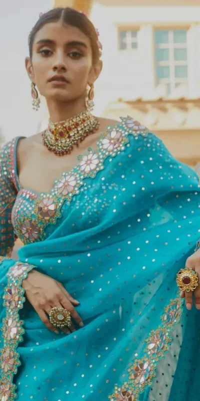 DF 3453 Firozi Color Faux Georgette 5mm Sequence Work Casual, Wedding, Festive, Events . Expected Delivery 4-6 Working Days @2099/- only | Embroidered Sarees, Bollywood Sarees, Creative Sarees, Designer Sarees, Ethnic Saree, Modern Digital sarees, Party Wear Sarees, Sarees