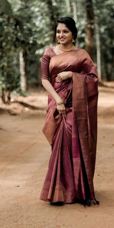 KP 3075 Maroon Soft Lichi Silk Whit Designer Jacquard Work in Saree it Grab for ₹1399. Delivery 4-6 Working Days. Shop now. | Embroidered Sarees, Bollywood Sarees, Creative Sarees, Designer Sarees, Ethnic Saree, Modern Digital sarees, Party Wear Sarees, Sarees