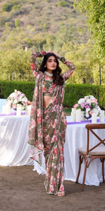 YNF 7010 Mehandi Color Weightless Marbal Floral Printed Pearl Lace Saree Casual, Wedding, Festive, Events . Expected Delivery  4-6 Working Days @1599/- only                                                                                | Embroidered Sarees, Bollywood Sarees, Creative Sarees, Designer Sarees, Ethnic Saree, Modern Digital sarees, Party Wear Sarees, Sarees