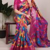 Mustard Tasar Silk Printed Saree