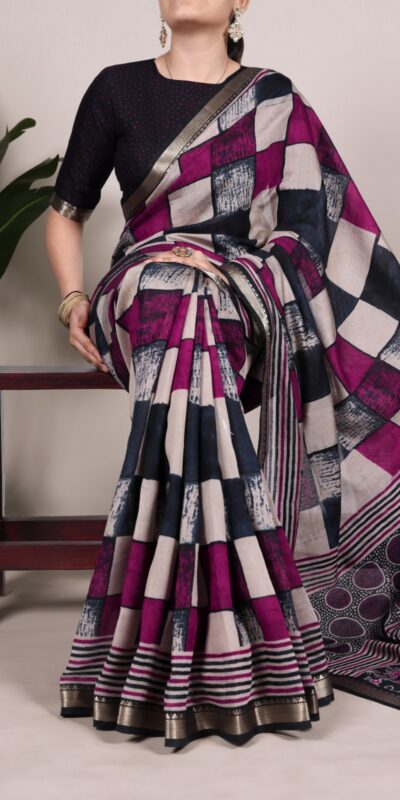 YNF 7045 Navy Blue Color Polyester Viscose Chanderi Printed Border Saree Casual, Wedding, Festive, Events . Expected Delivery 4-6 Working Days @1499/- only | Embroidered Sarees, Bollywood Sarees, Creative Sarees, Designer Sarees, Ethnic Saree, Modern Digital sarees, Party Wear Sarees, Sarees