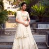 Off White Silver Glosy Sequins Lehenga Choli