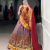 Onion Tasar Kashmiri Lehenga Choli