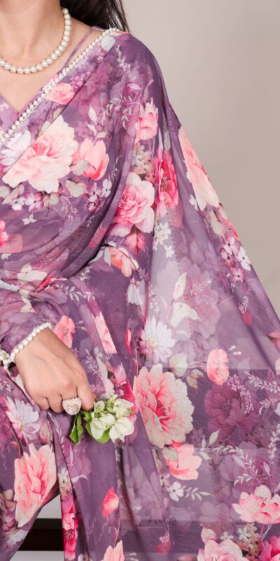 YNF 7010 Onion Color Weightless Marbal Floral Printed Pearl Lace Saree Casual, Wedding, Festive, Events . Expected Delivery  4-6 Working Days @1599/- only                                                                                | Embroidered Sarees, Bollywood Sarees, Creative Sarees, Designer Sarees, Ethnic Saree, Modern Digital sarees, Party Wear Sarees, Sarees