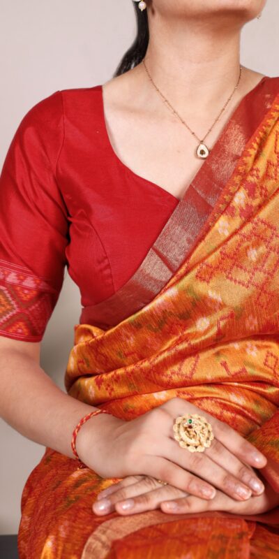 YNF 7416 Orange Color Jacquard Silk Patola Print Zari Weaving Work Saree Casual, Wedding, Festive, Events . Expected Delivery  4-6 Working Days @2599/- only                                                                                | Creative Sarees, Embroidered Sarees, Bollywood Sarees, Designer Sarees, Ethnic Saree, Modern Digital sarees, Party Wear Sarees, Sarees